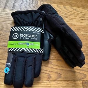 Isotoner black ladies gloves